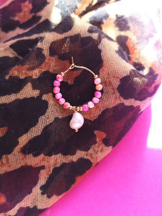Pink Boheme Hoop